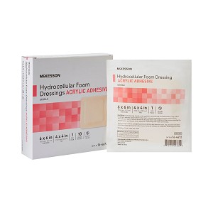 DRSG ADH FOAM STR 6X6 (10/BX)