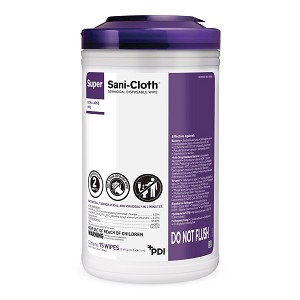 SUPER SANI-CLOTH SURFACE DISINFECTANT PREMOISTENED WIPE (75/CN)