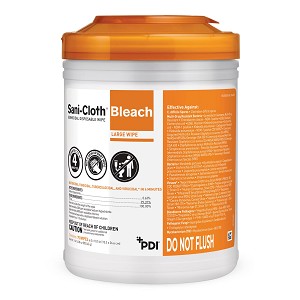 SANI-CLOTH, BLEACH SURFACE DISINFECTANT CLEANING WIPE (75/TUB)